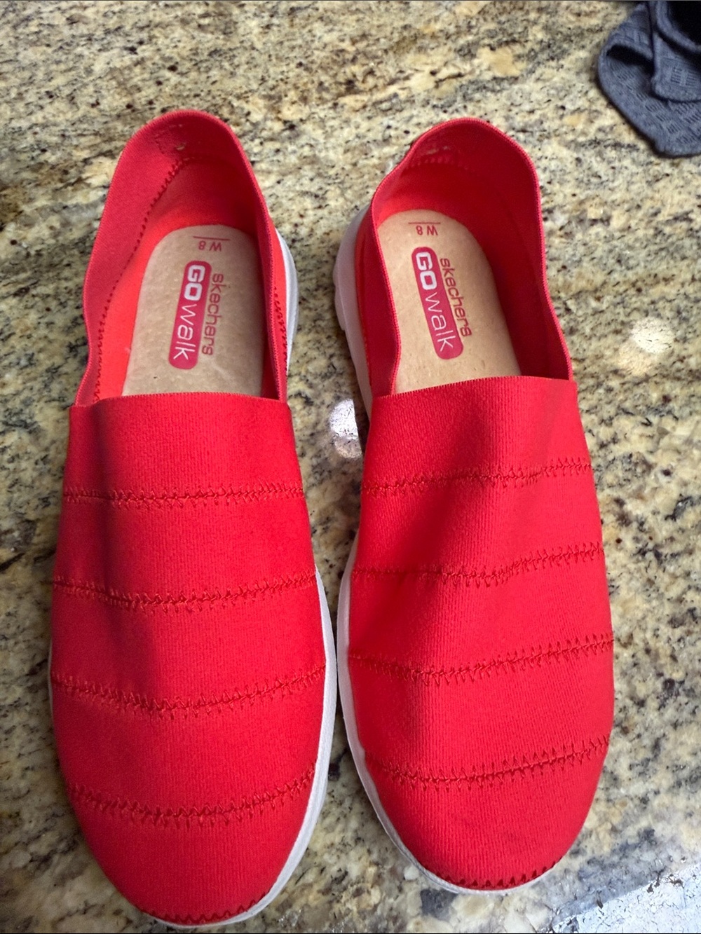 Skechers GOwalk Kids Slip-On Sneakers in Red